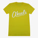 Women's Aksels Cursive Logo T-Shirt - Yellow