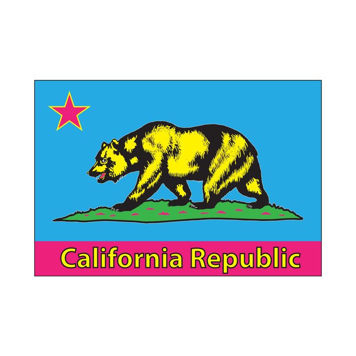 California Flag Sticker - Blue