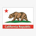 Aksels California Flag Sticker - White