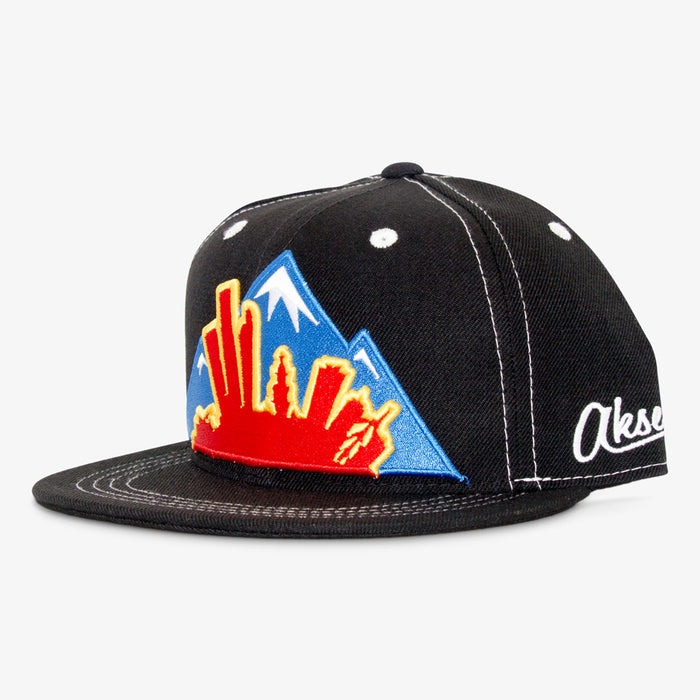 Aksels Colorado Montage Snapback Hat - Black