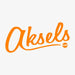 Aksels Cursive Logo Sticker - Orange