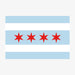 Aksels Chicago Flag Sticker - Blue