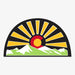 Aksels Colorado Sunset Sticker - Black