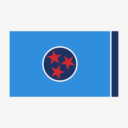Aksels Tennessee Flag Sticker - Blue