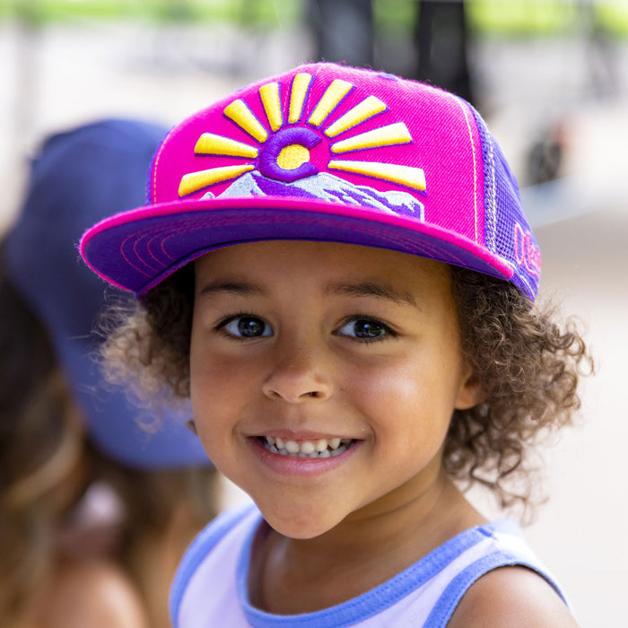 Kids Colorado Sunset Flatbill Snapback Hat