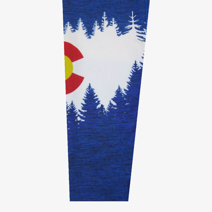 Women's Colorado Flag Mountain Yoga Pant - Royal