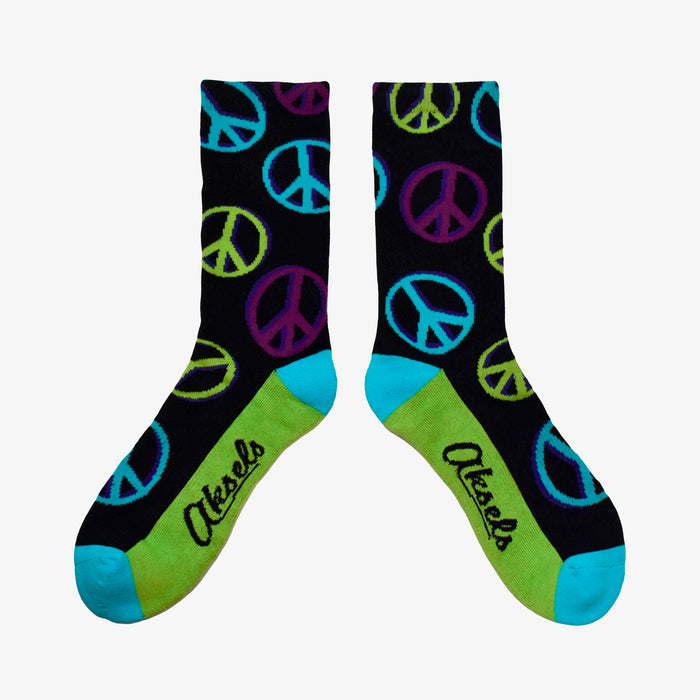 Groovy Peace Signs Men's & Women's Crew Socks