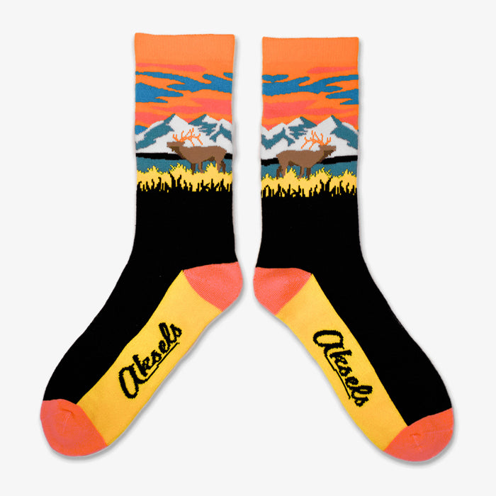 Mountain Guardian Elk Men's & Women's Crew Socks