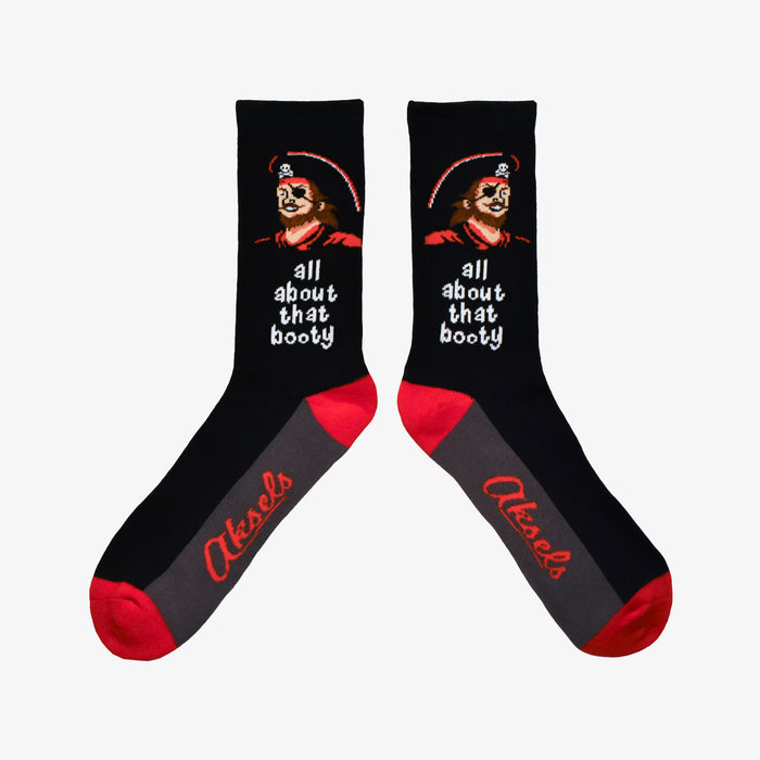 Pirate All About That Booty Men's & Women's Crew Socks