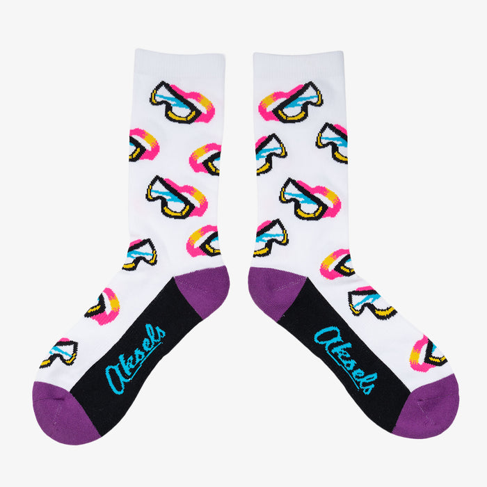 Neon Slope Vision Men's & Women's Crew Socks