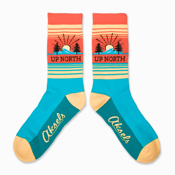 Stripescape Sunset Up North Men's & Women's Crew Socks