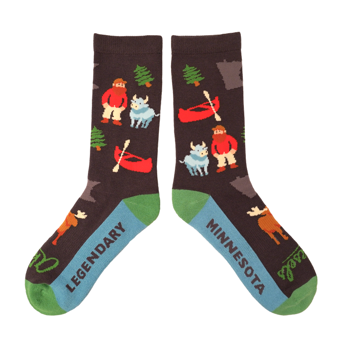 Tall Tales & Timber Legendary Minnesota Men's & Women's Crew Socks