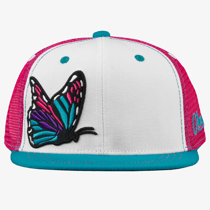 Kids Butterfly Flat Bill Snapback Hat