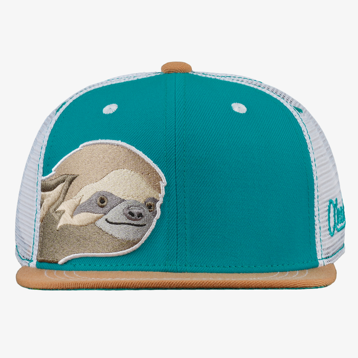 Kids Sloth Flat Bill Snapback Hat