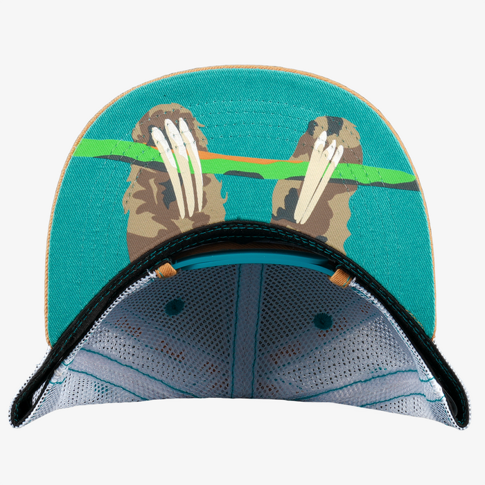 Kids Sloth Flat Bill Snapback Hat