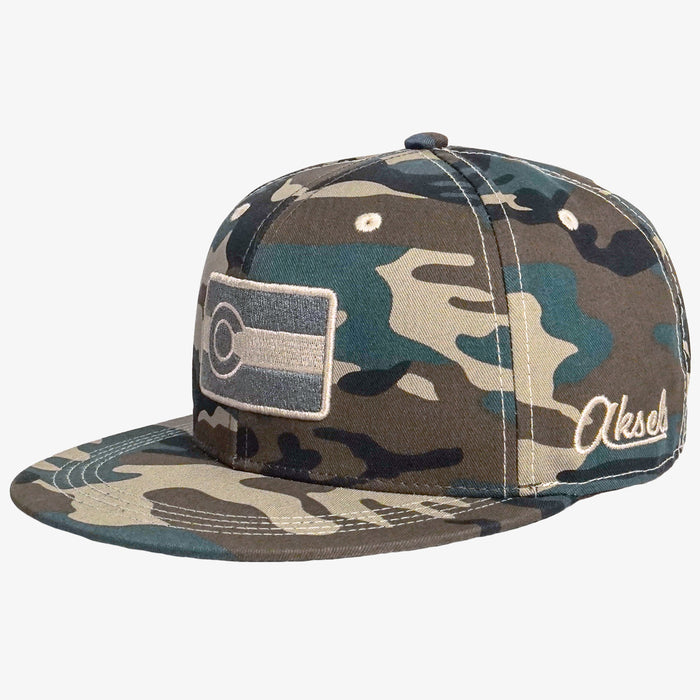 Stealthy Stomper Colorado Flag Camo Flatbill Snapback Hat