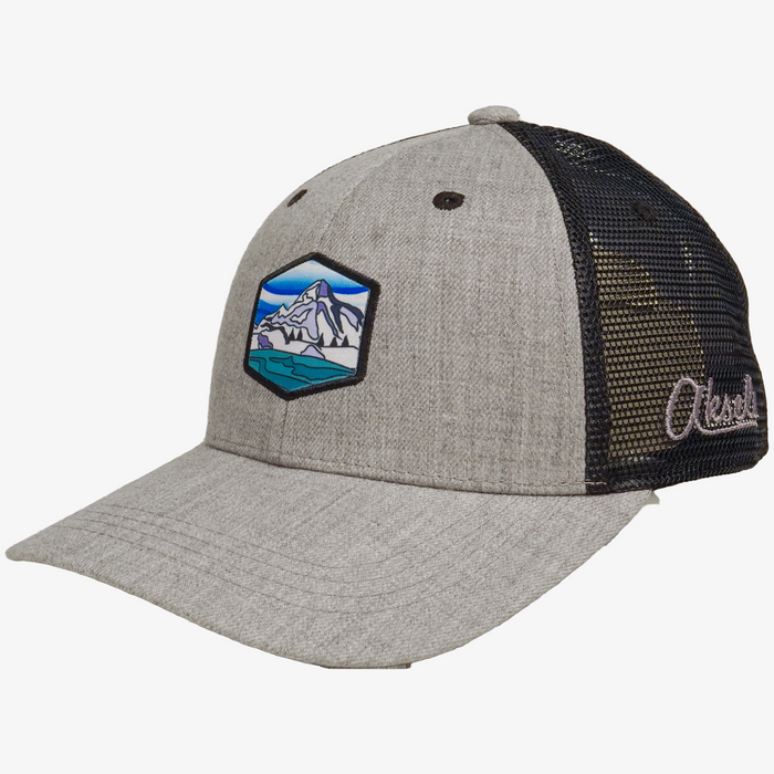 Low Pro Abstract Patch Winter Teal Hex Curved Trucker Hat