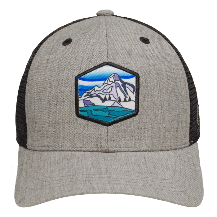 Low Pro Abstract Patch Winter Teal Hex Curved Trucker Hat