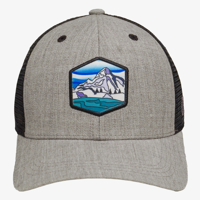 Low Pro Abstract Patch Winter Teal Hex Curved Trucker Hat