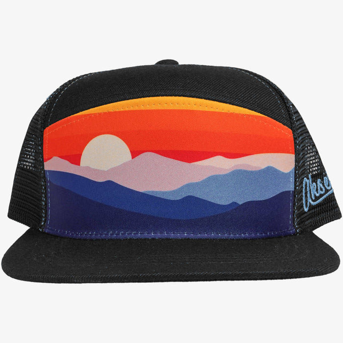 Majestic Peaks Sunset Camper Hat