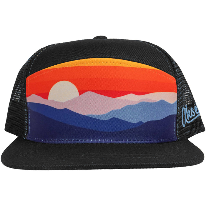 Majestic Peaks Sunset Camper Hat