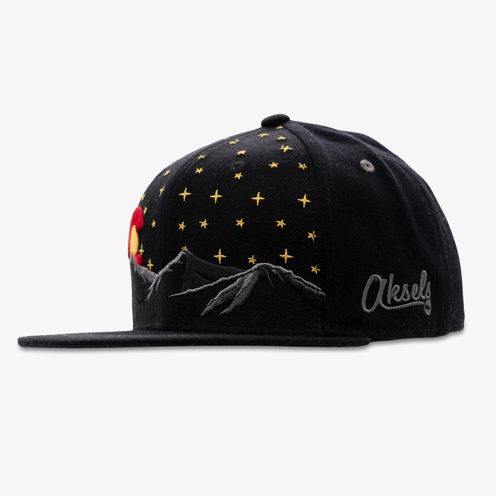 Colorado Mountain Starry Night Flatbill Snapbak Hat