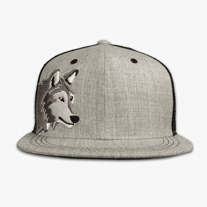 Wolf Flatbill Snapback Hat