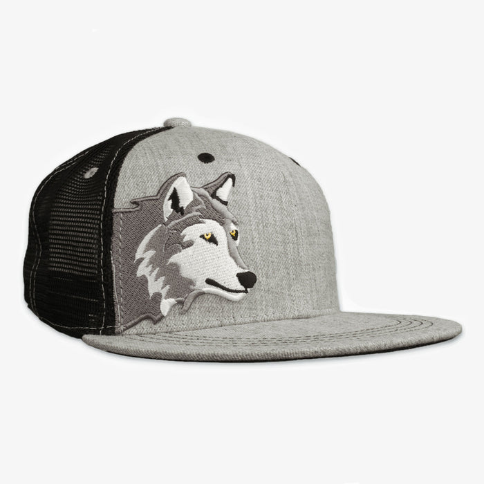 Wolf Flatbill Snapback Hat