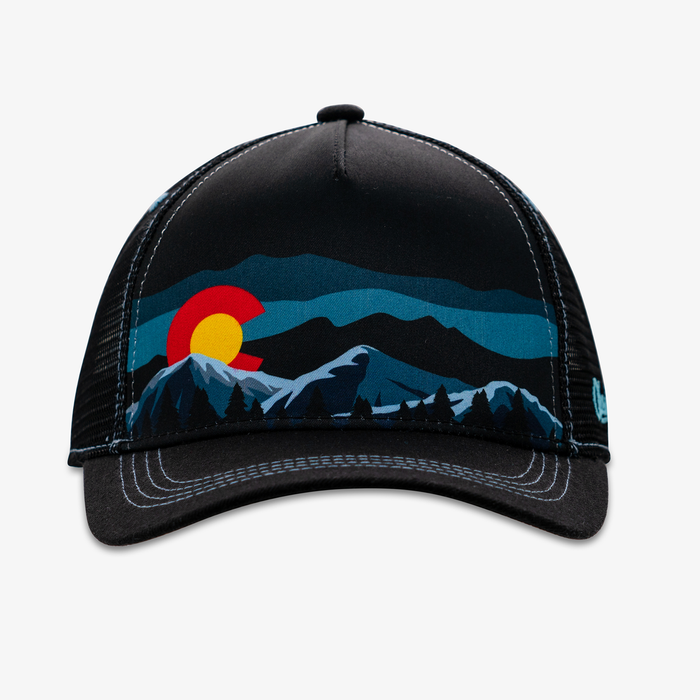 Low Pro Colorado Mountain Night Time Snapback Hat