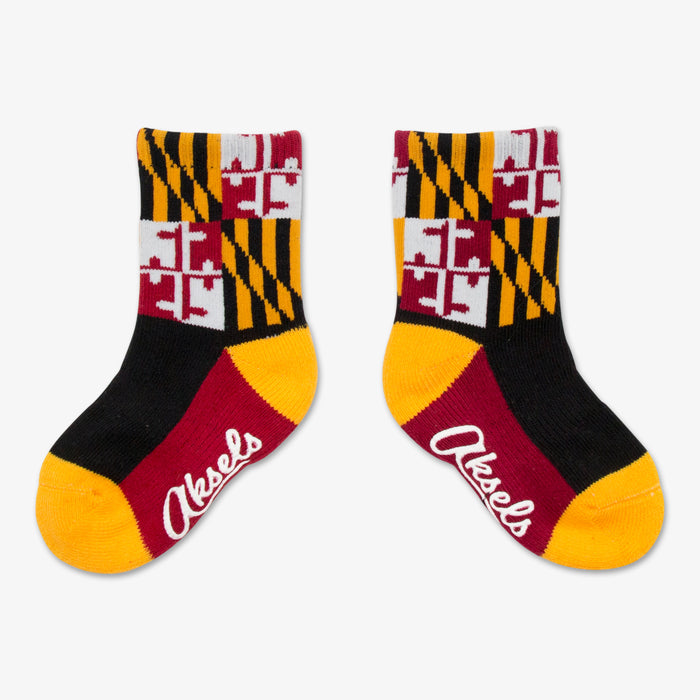 Aksels Maryland Flag Toddler Socks