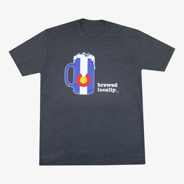 Colorado Brewed Locally T-Shirt - Charcoal
