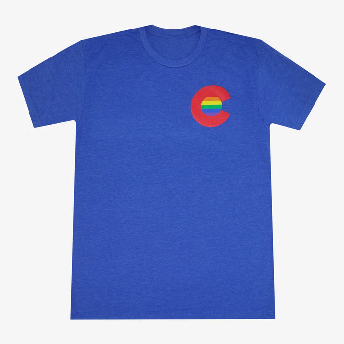 Aksels Colorado Rainbow C Men's T-Shirt - Royal