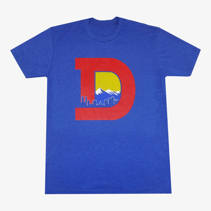 Denver D T-Shirt - Royal/Red