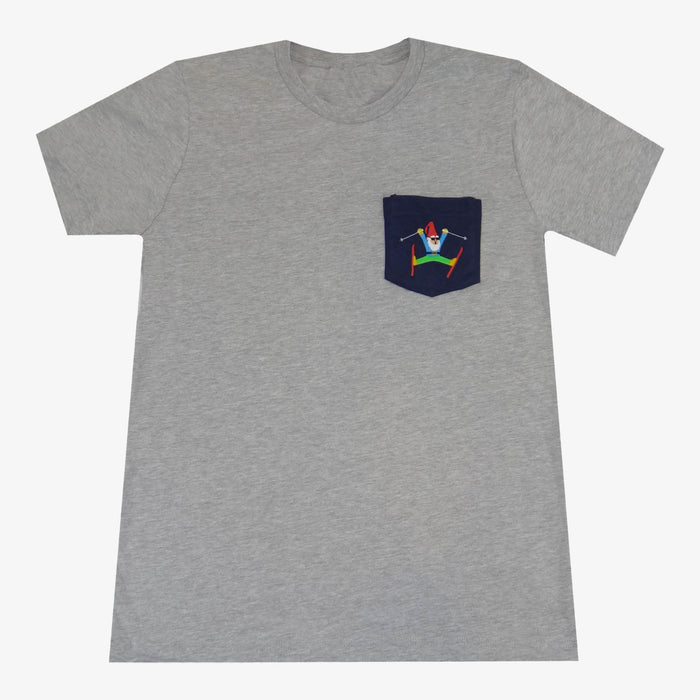 Aksels Gnome Skiing T-Shirt - Grey