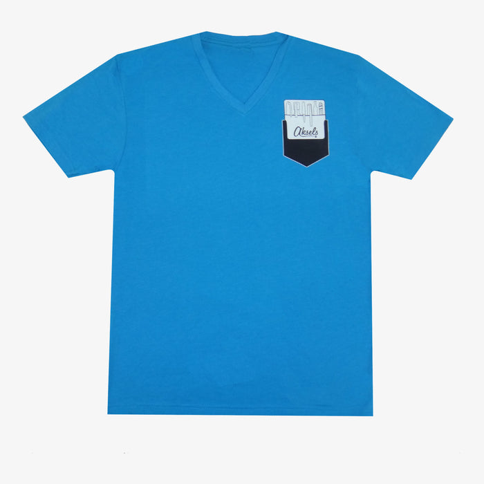 Aksels Pocket Protector V-Neck T-Shirt - Aqua