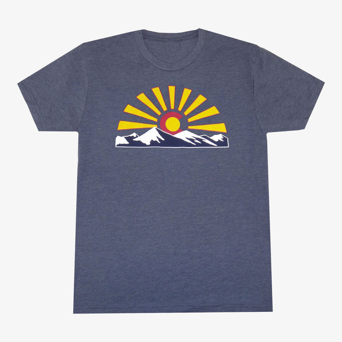 Colorado Sunset T-Shirt - Charcoal/Yellow