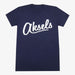 Women's Aksels Cursive Logo T-Shirt - Navy