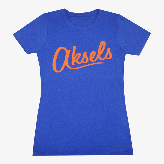 Women's Aksels Cursive Logo T-Shirt - Royal