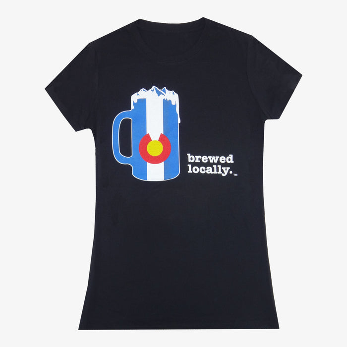 Women's Colorado Brewed Locally T-Shirt - Black