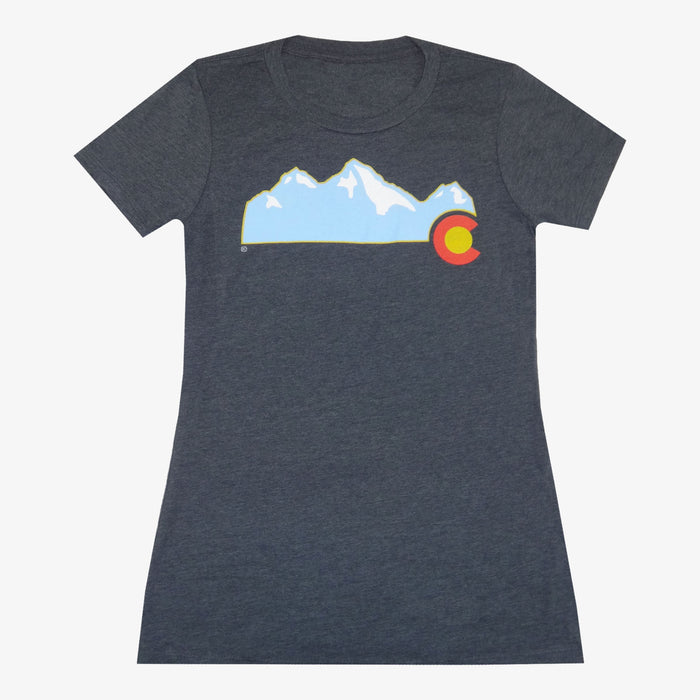 Women's Colorado Mountain T-Shirt - Charcoal