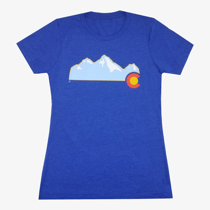 Women's Colorado Mountain T-Shirt - Royal
