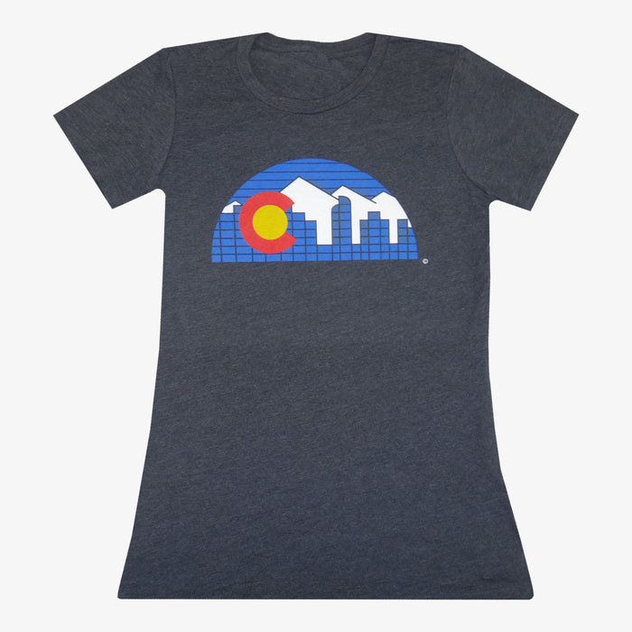 Women's Denver Skyline T-Shirt - Charcoal