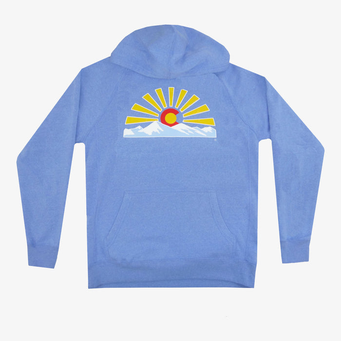 Colorado Sunset Hoodie - Baby Blue