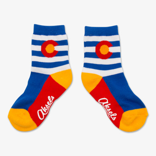 Aksels Kids Striped Colorado Flag Socks