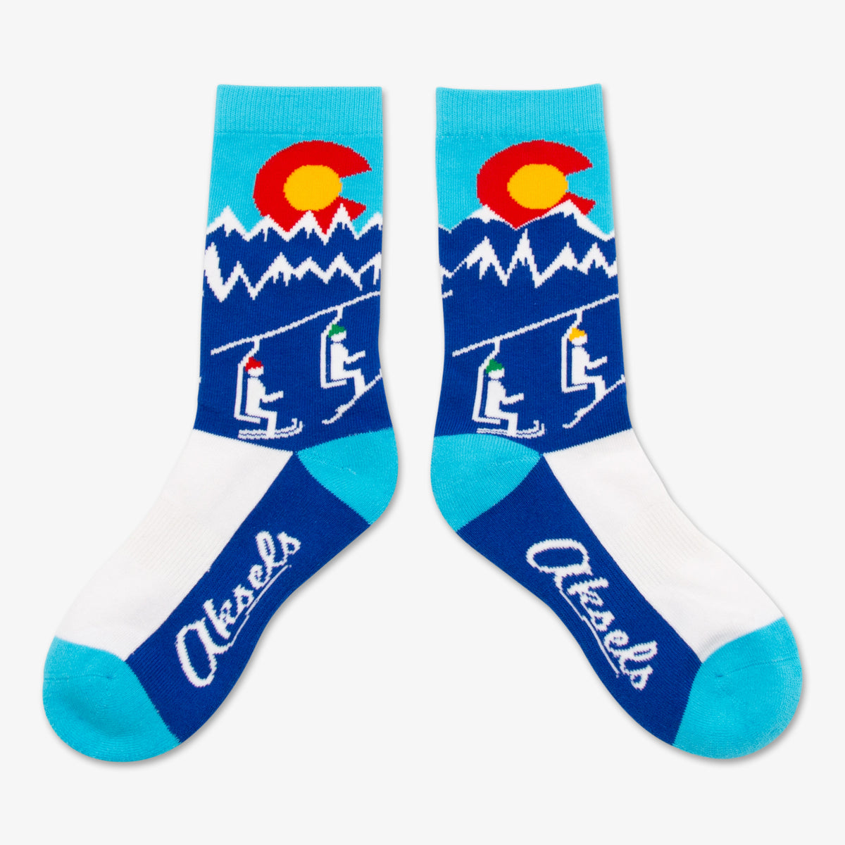 Big Kids Colorado Ski Lift Crew Socks — Aksels