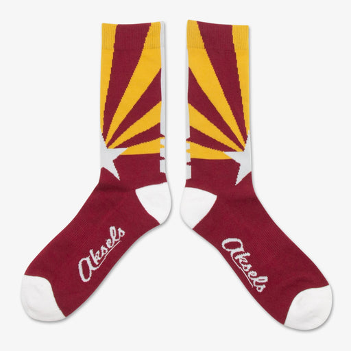 Arizona Flag Socks - Maroon