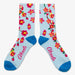 Aksels All Over Print Flower Socks - Sky Blue