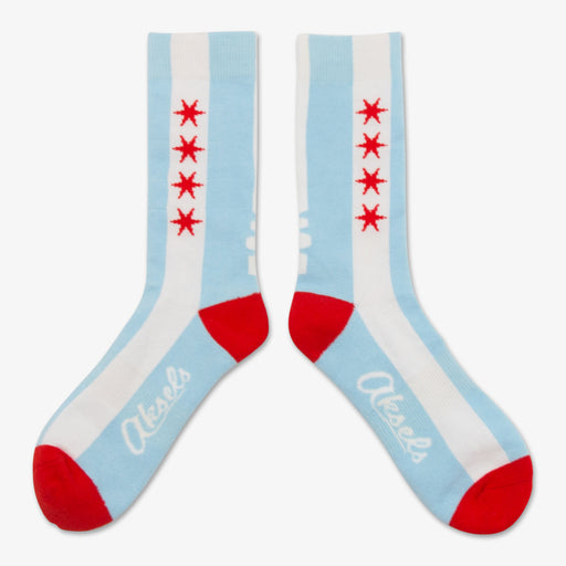 Aksels Chicago Flag Socks