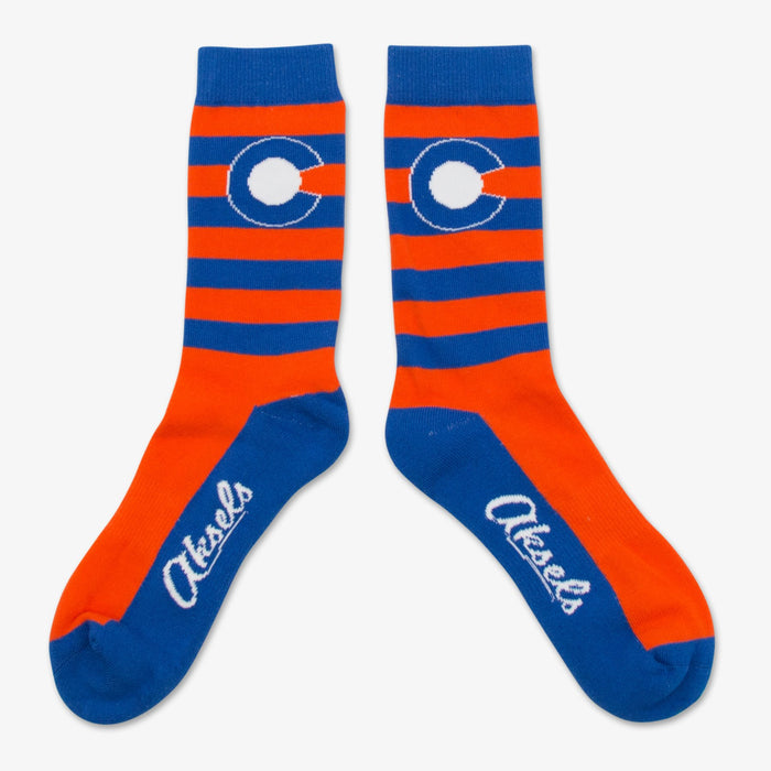 Aksels Striped Colorado Flag Socks - Orange