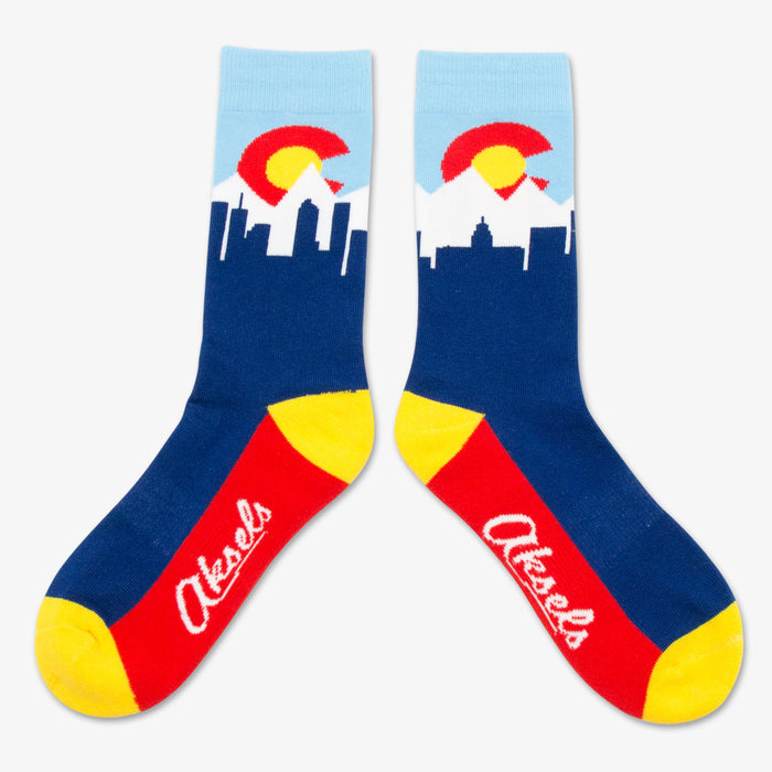 Aksels Denver Skyline Socks - Navy